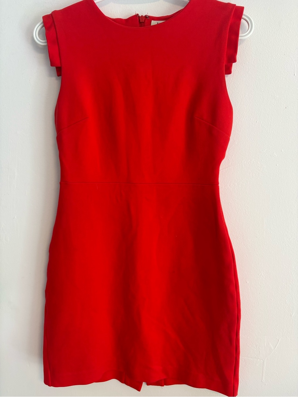 Babaton Red Cap-Sleeve Sheath Dress